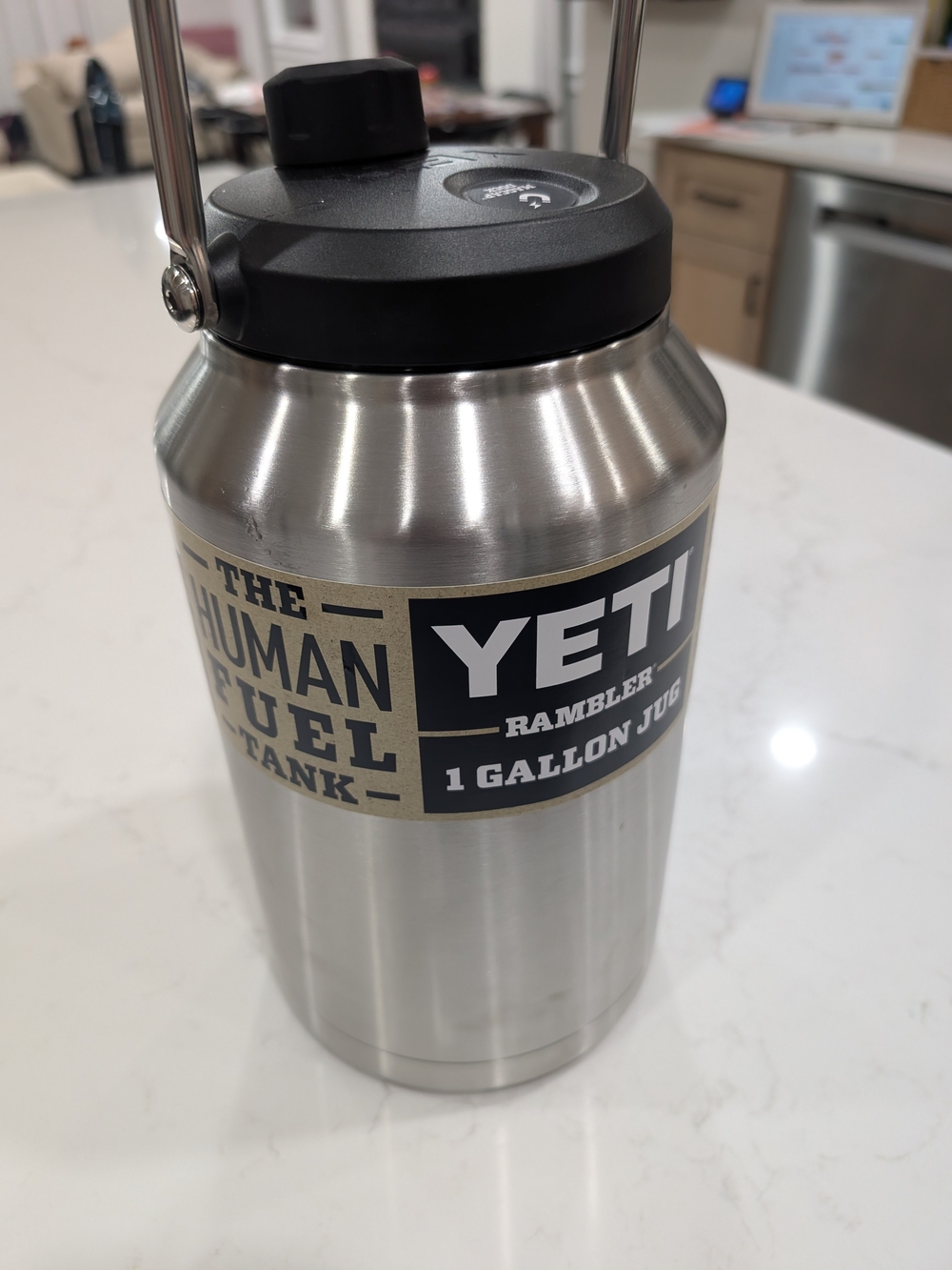 Yeti Stainless Steel Jug with Black Lid and Handle